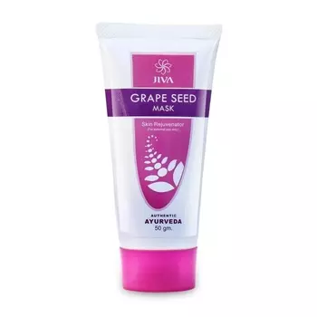 Антивозрастная маска для лица с Виноградными косточками (50 г), Grape Seed Mask, произв. Jiva
