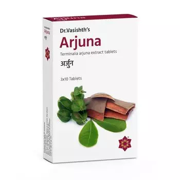 Арджуна (30 таб, 600 мг), Arjuna, произв. Dr. Vasishth’s