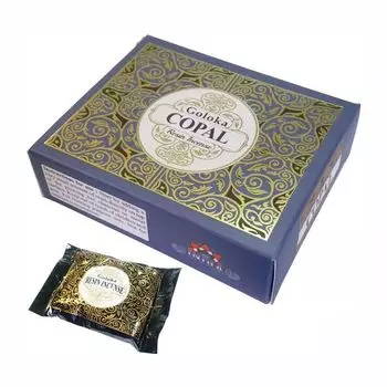 Ароматическая смола Копал (12 пак, 50 г), Copal Resin Incense, произв. Goloka