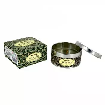 Ароматическая свеча Белый шалфей (70 г), White Sage Exquisite Fragrance Candle, произв. Goloka
