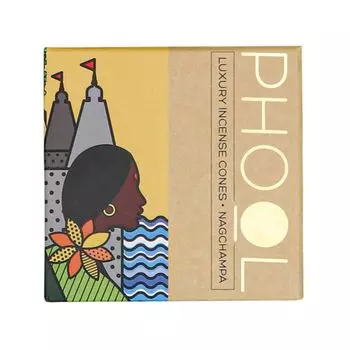 Ароматические конусы Нагчампа (40 шт), Natural Incense Cones Nagchampa, произв. Phool