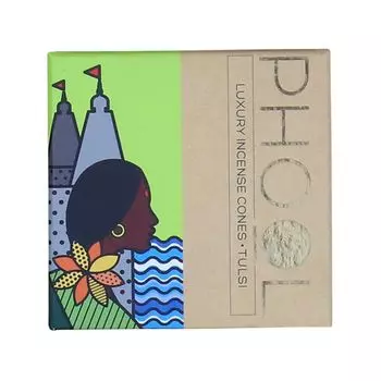 Ароматические конусы Тулси (40 шт), Natural Incense Cones Tulsi, произв. Phool