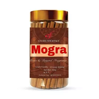 Ароматические палочки Могра для пуджи (100 г), Mogra Dhoop Sticks for Pooja, произв. The RUPAWAT Perfumery House
