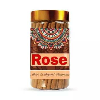 Ароматические палочки Роза для пуджи (100 г), Rose Dhoop Sticks for Pooja, произв. The RUPAWAT Perfumery House