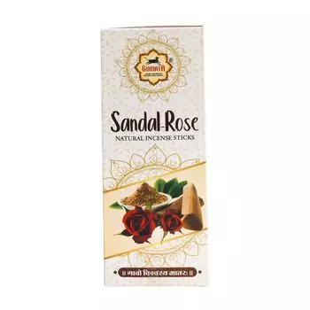 Ароматические палочки с Розой и Сандалом (200 г), Sandal-Rose Incense Sticks, произв. Gomata