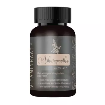 Ашваганда 5% HPLC (90 кап, 500 мг), Ashwagandha Ext 5% HPLC, произв. Vitamin Haat