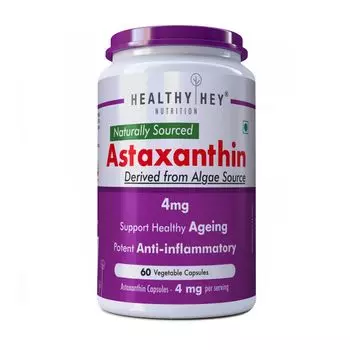 Астаксантин (60 кап, 4 мг), Astaxanthin, произв. HealthyHey