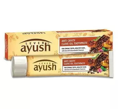 Аюрведическая зубная паста с Гвоздичным маслом (150 г), Anti Cavity Clove Oil Toothpaste, произв. Lever Ayush