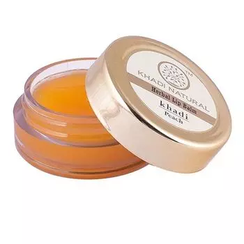 Бальзам для губ с Персиком, Пчелиным воском и Мёдом (5 г), Peach Lip Balm - With Beeswax and Honey, произв. Khadi Natural