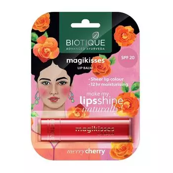 Бальзам для губ Вишенка (4 г), Magikisses Lip Balm Merry Cherry, произв. Biotique