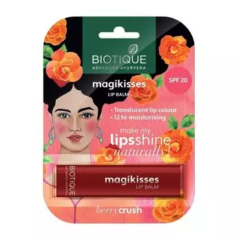 Бальзам для губ Ягодное искушение (4 г), Magikisses Lip Balm Berry Crush, произв. Biotique