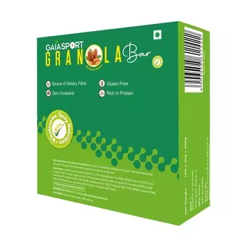 Батончики Гранола с Миндалем и Изюмом (12 шт, 50 г), Granola Bar Almond & Raisin, произв. Gaia