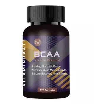 BCAA: комплекс аминокислот (120 кап, 500 мг), BCAA Xtreme Amino Acids, произв. Vitamin Haat