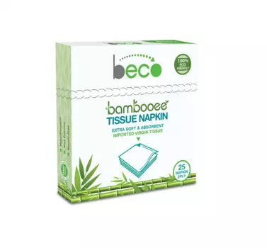 Биоразлагаемые салфетки из бамбука (25 шт), Sustainable Bamboo Serving Napkins, произв. Beco