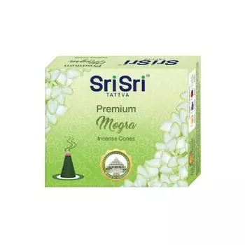 Благовония в конусах Премиум Могра (25 г), Incense Cones Premium Mogra, произв. Sri Sri Tattva