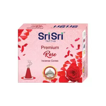 Благовония в конусах Премиум Роза (25 г), Incense Cones Premium Rose, произв. Sri Sri Tattva