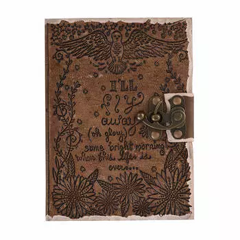 Блокнот ручной работы c кожаной обложкой, Handmade Dairy Brown Leather, произв. MYINDIA