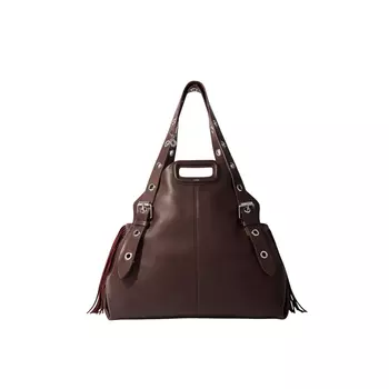 Большая бордовая сумка Мисс M, Plain Leather Miss M XL Bag Burgundy, произв. Maje