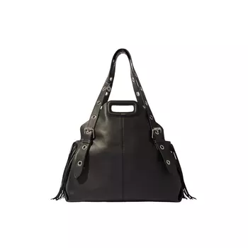 Большая черная сумка Мисс M, Plain Leather Miss M XL Bag Black, произв. Maje