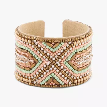 Браслет из бисера, Beaded Soft Сolor Bracelet, произв. MYINDIA