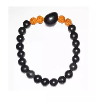 Браслет из Чёрного Агата: для гармонизации Сатурна, Black Agate Bracelet For Shani Dosh, произв. Kalyan Puja