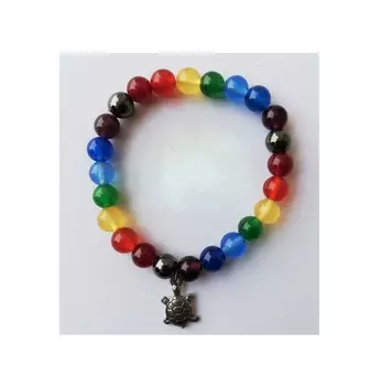 Браслет с камнями для 7 чакр, 7 Chakra Stone Bracelet, произв. Kalyan Puja