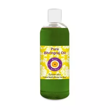 Брингарадж: натуральное масло для укрепления и роста волос (200 мл), Pure Bhringraj Oil, произв. Deve Herbes