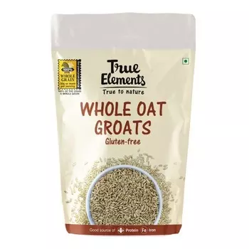 Цельнозерновая Овсяная крупа без глютена (500 г), Whole Oat Groats Gluten-Free, произв. True Elements