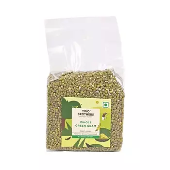 Цельный зеленый Мунг Дал (500 г), Whole Green Gram, произв. Two Brothers
