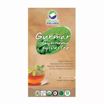 Чай Джимнема лесная (25 пак, 1.55 г), Gurmar Gymnema Sylvestre Tea, произв. Organic Wellness