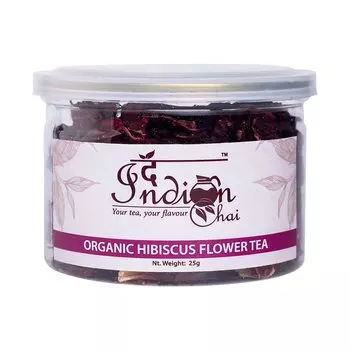 Чай из цветков Гибискуса (25 г), Organic Hibiscus Flower Tea, произв. Indian Chai