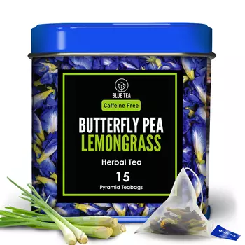 Чай из Клитории и Лемонграсса (15 пак, 1,65 г), Butterfly Pea Lemongrass Herbal Tea, произв. Blue Tea