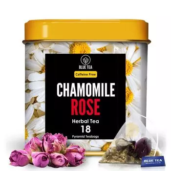Чай из Ромашки и Розы (18 пак, 1,83 г), Chamomile Rose Herbal Tea, произв. Blue Tea