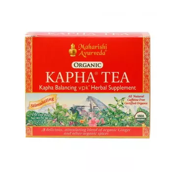 Чай Капха (16 пак, 1700 мг), Organic Kapha Tea, произв. Maharishi Ayurveda