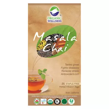 Чай Масала (25 пак, 1.55 г), Masala Chai Tea, произв. Organic Wellness