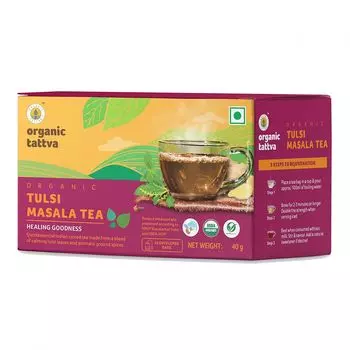 Чай Масала с Тулси (20 пак, 2 г), Organic Tulsi Masala Tea, произв. Organic Tattva