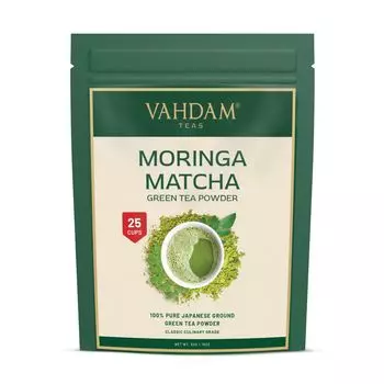 Чай Матча с Морингой (50 г), Moringa Matcha Green Tea, произв. VAHDAM