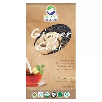 Чай с Имбирём (25 пак, 1.55 г), Ginger Chai, произв. Organic Wellness
