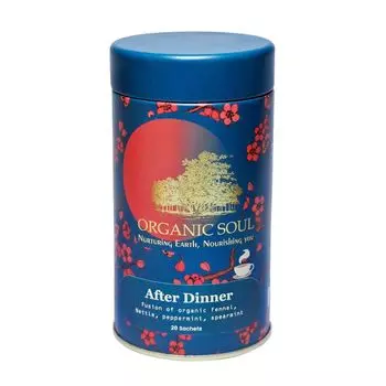 Чай с органическим Фенхелем, Крапивой, Перечной и Колосистой Мятой (20 пак, 2 г), After Dinner, произв. Organic Soul