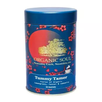 Чай с органическим Лемонграссом, Фенхелем и Ромашкой (20 пак, 2 г), Tummy Tamer, произв. Organic Soul