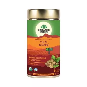 Чай с Тулси и Имбирем (100 г), Tulsi Ginger, произв. Organic India