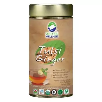 Чай с Тулси и Имбирем (100 г), Real Tulsi Ginger Tea, произв. Organic Wellness