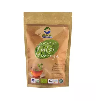 Чай с Тулси и Морингой (100 г), Real Tulsi Moringa Tea, произв. Organic Wellness