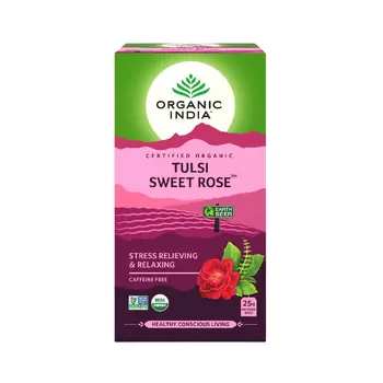 Чай с Тулси и Розой (25 пак, 1,6 г), Tulsi Sweet Rose, произв. Organic India
