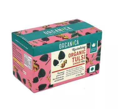 Чай Тулси с Имбирем (25 пак), Organic Tulsi Ginger Tea, произв. Organica