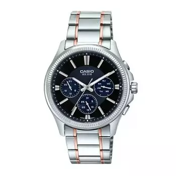 Часы мужские двухцветные с несколькими циферблатами, Two-Tone Multi-Dial Men's Watch, произв. Casio
