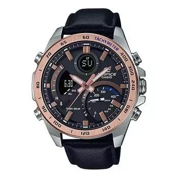 Часы с подключением по Bluetooth черные мужские, Black Bluetooth Connect Men's Watch, произв. Casio