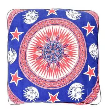 Чехол для напольной подушки, Floor Pillow Cover Blue and Red, Handmade, произв. MYINDIA