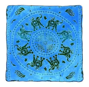 Чехол для напольной подушки, Floor Pillow Cover Blue Elephant, Handmade, произв. MYINDIA