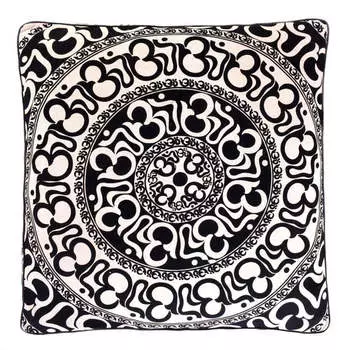 Чехол для напольной подушки, Floor Pillow Cover Black and White Signs, Handmade, произв. MYINDIA